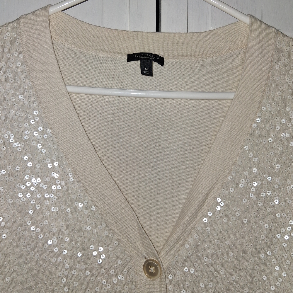 Talbots Ivory Knit Cardigan - Picture 4 of 9